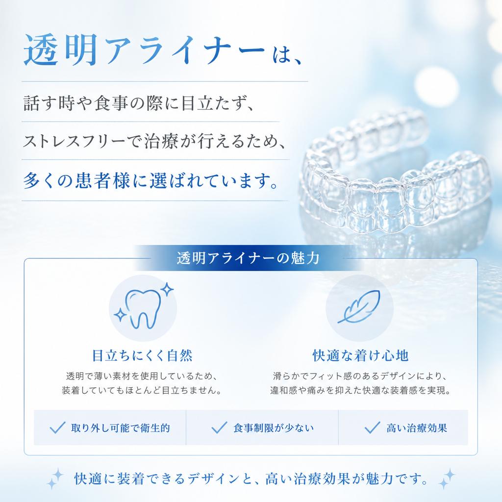 透明アライナーの魅力